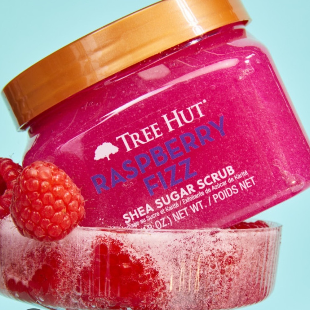 Tree Hut Raspberry Fixz Exfoliating Scrub - Pink Set of 6 - Picture 5 of 5